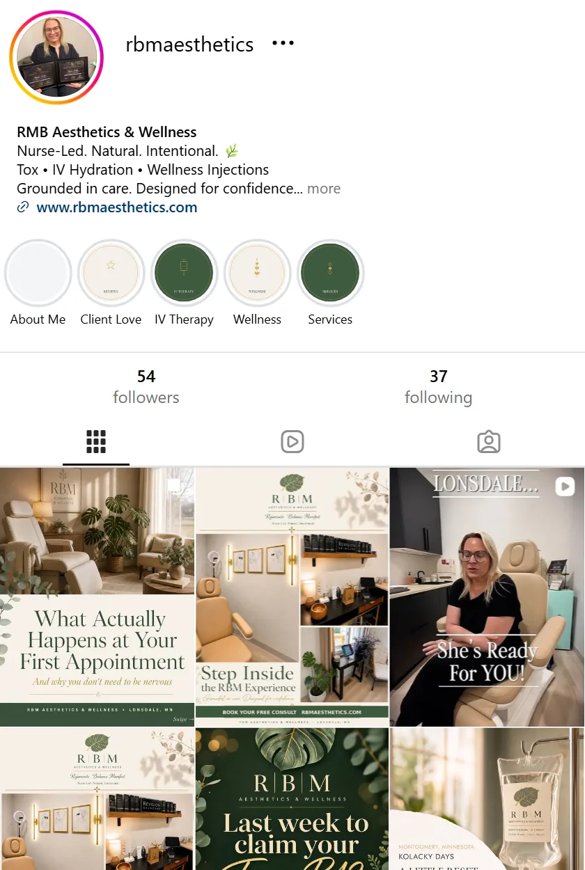 Social for a nurse-led med spa