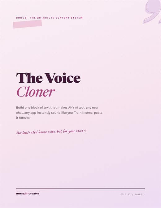 The Voice Cloner workbook cover